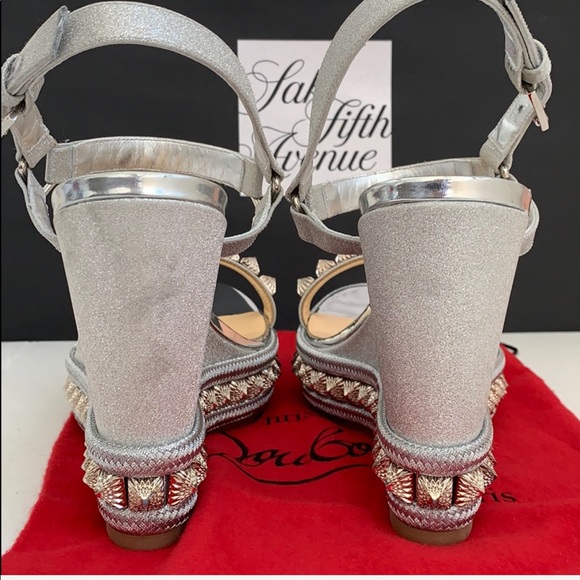 NEW CHRISTIAN Louboutin Pira Ryad 110 Wedge Sandal - Picture 8 of 10